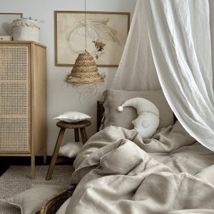 Maxi premium sengehimmel i lærred Cream, Cotton&Sweets