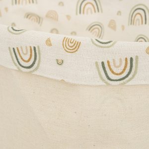 Opbevaringskurv i stof Rainbow, 3-pak