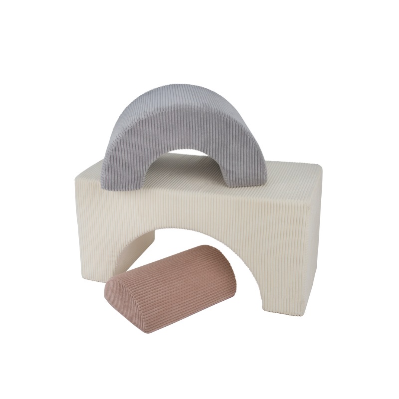Babylove, Byggbare klodser i stof Rainbow, beige - Billede 5