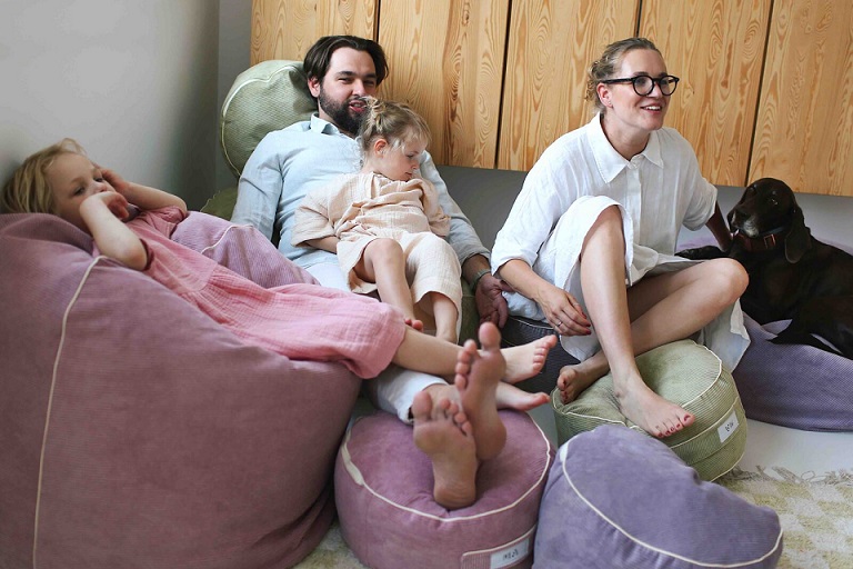 Bini sækkestol Cozy, rosa - Billede 4