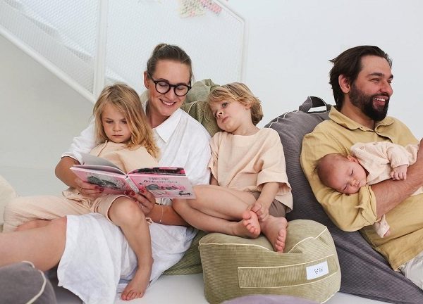 Bini, siddepuf Cozy, grøn