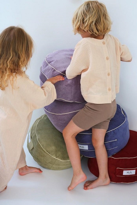 Bini, siddepuf Cozy, lilla - Billede 3