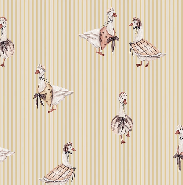 Dekorillo, tapet Retro goose yellow