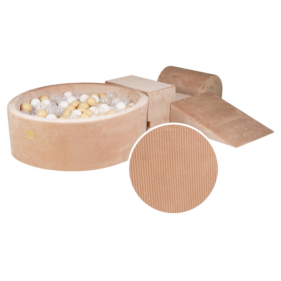 Meow, Sand byggbar corduroy legeplads med boldbassin, 200 bolde - Billede 4