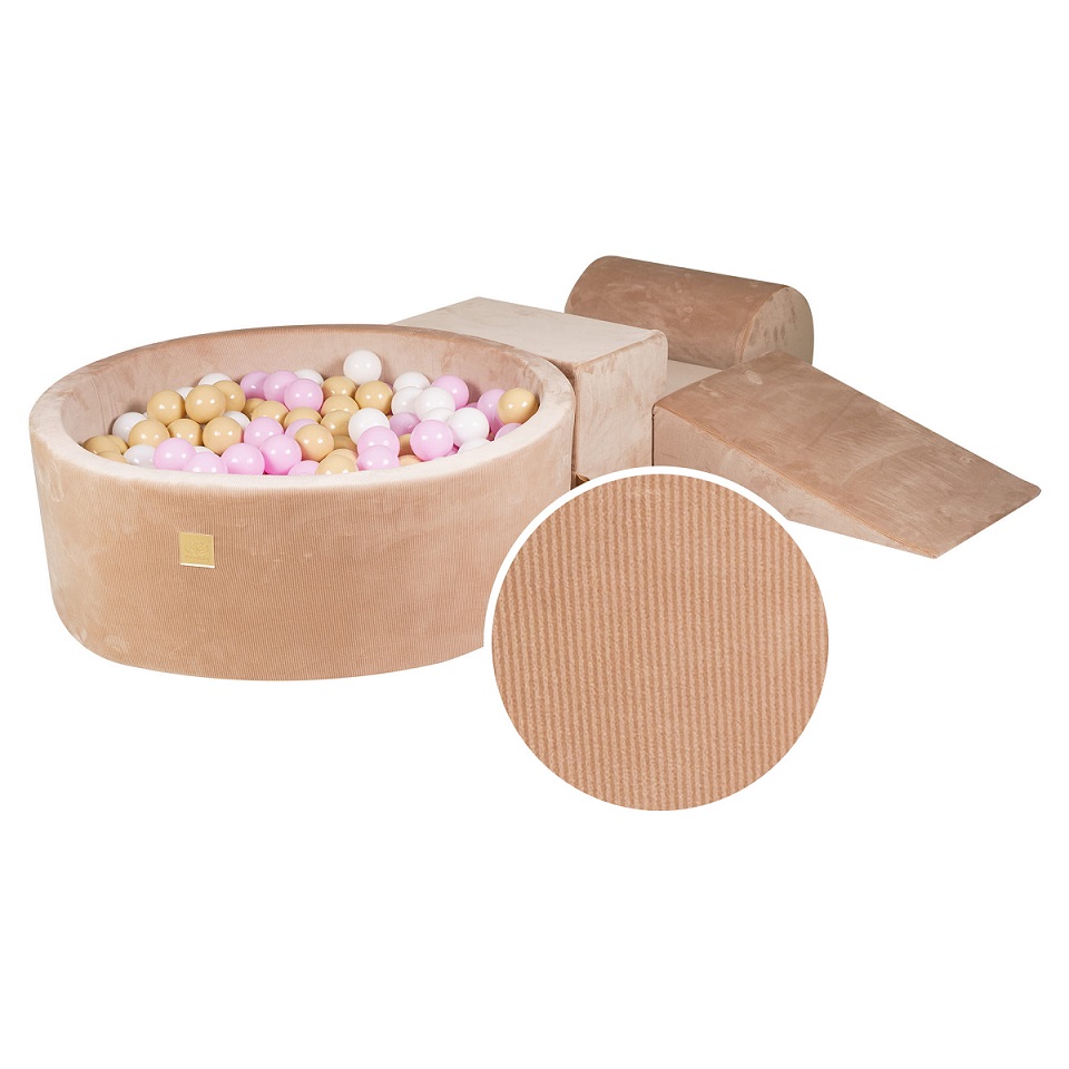 Meow, Sand byggbar corduroy legeplads med boldbassin, 200 bolde - Billede 5
