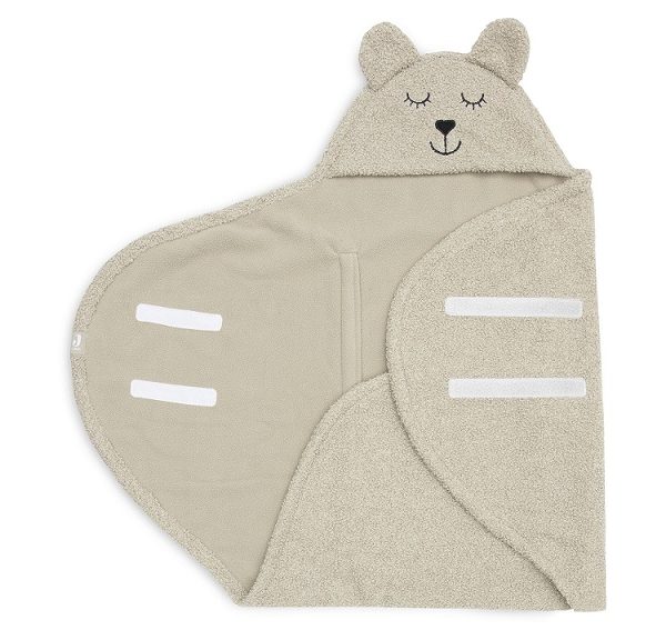 Jollein, omslagsbabywrap kørepose Bear boucle, olive green