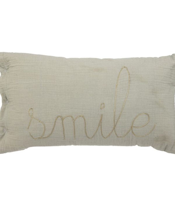 Grøn rektangulær pude, Smile