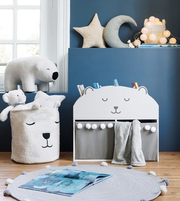 Opbevaringskurv White Teddy