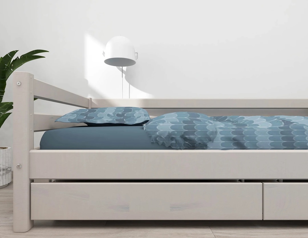 Flexa, barneseng 90x200 cm Classic, grå - Billede 3