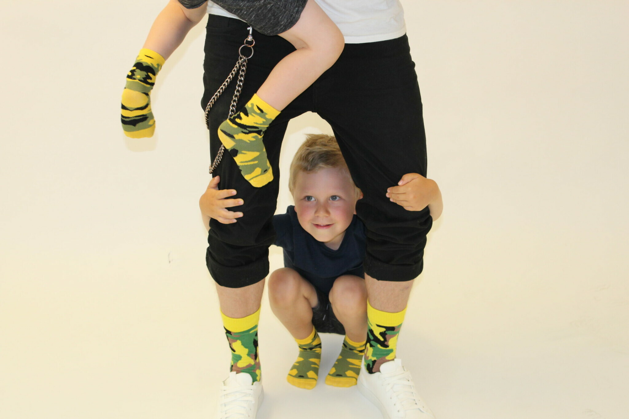 Yellow Camo Kids Sock - strømper til børn - Billede 2