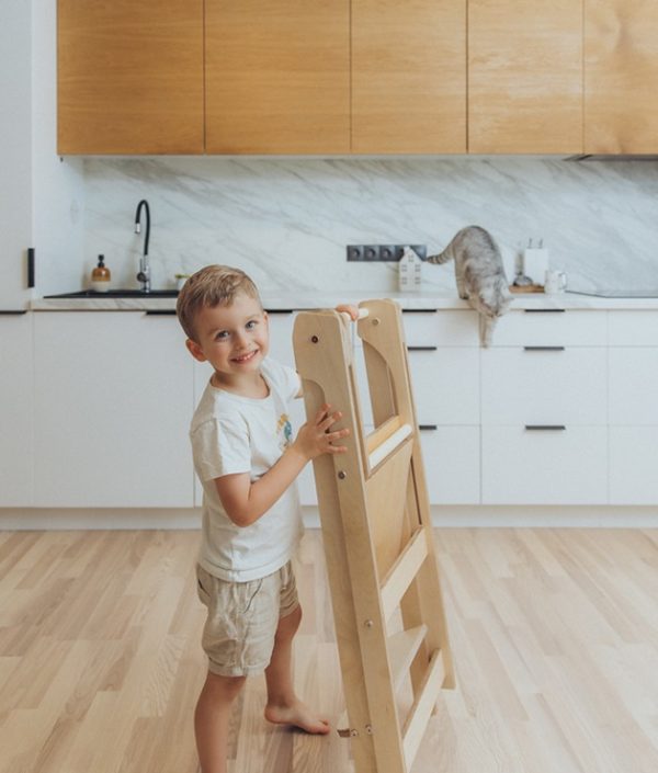 Duck Woodworks, Foldbar hjælpe taburet, natur