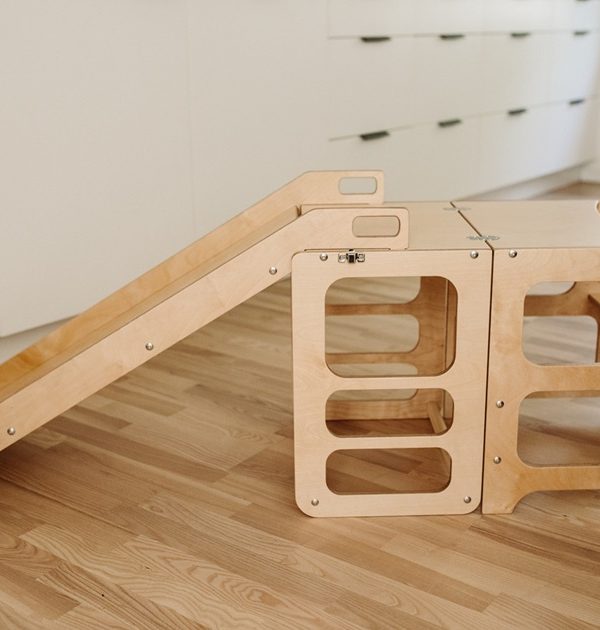 Duck Woodworks, Byggbar køkkenskammel med rutsjebane, natur