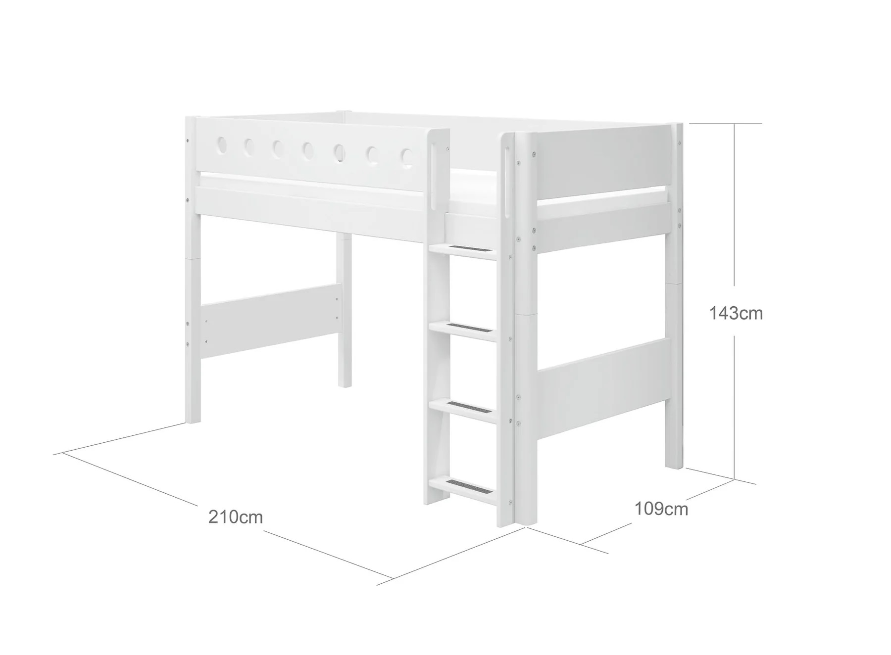 Flexa, højseng 90x200 cm White - Billede 10