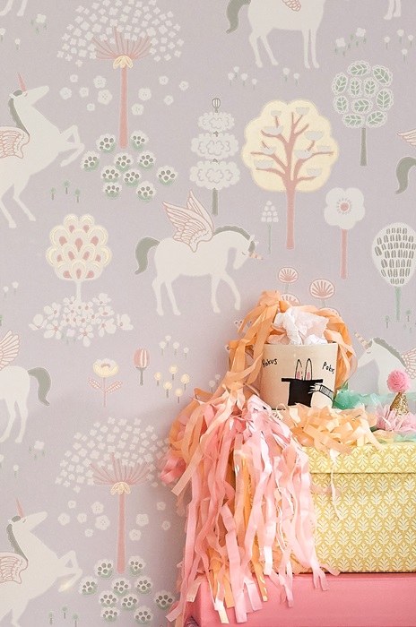 Majvillan, tapet til børneværelset True unicorns, lilla - Billede 4