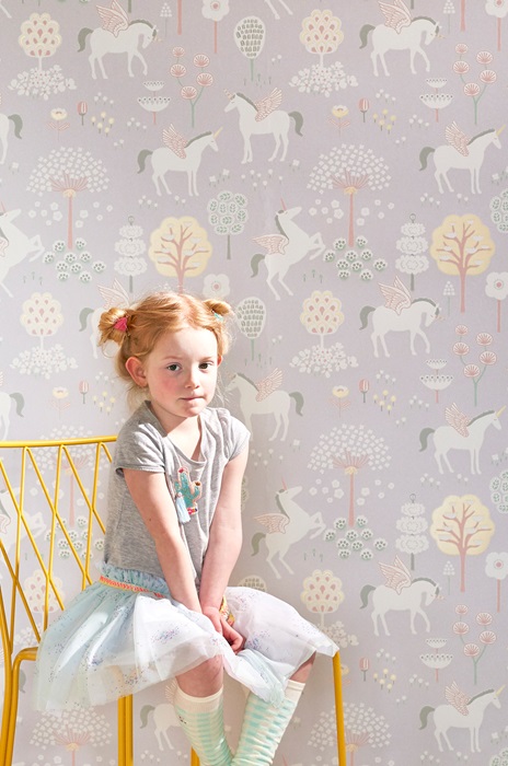 Majvillan, tapet til børneværelset True unicorns, lilla - Billede 5