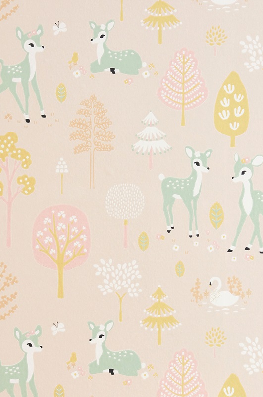 Majvillan, tapet til børneværelset Golden woods, sweet pink - Billede 6