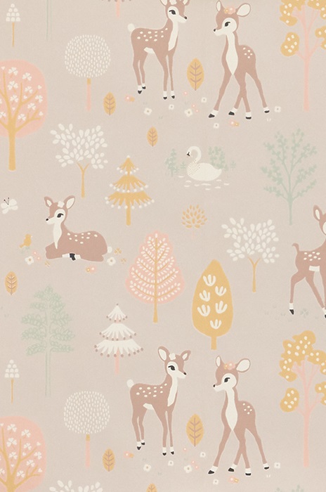 Majvillan, tapet til børneværelset Golden woods, dusty lilac - Billede 2