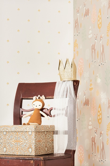 Majvillan, tapet til børneværelset Golden woods, dusty lilac - Billede 5