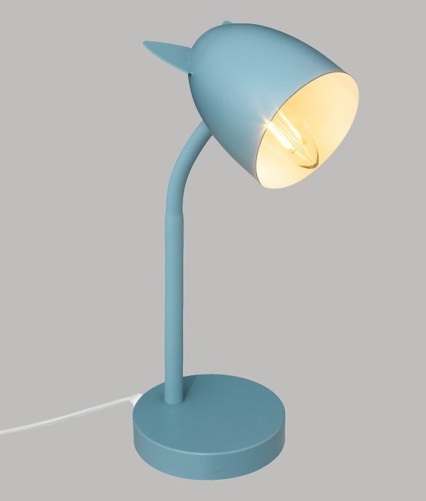 Bordlampe med ører til børneværelset, blå