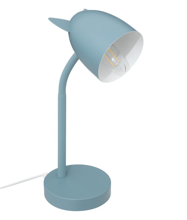 Bordlampe med ører til børneværelset, blå