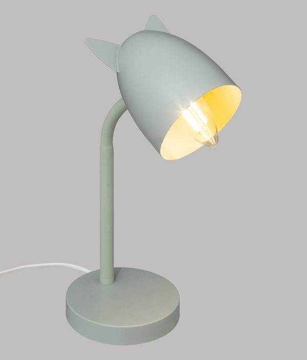 Bordlampe med ører til børneværelset, grøn