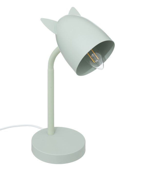 Bordlampe med ører til børneværelset, grøn