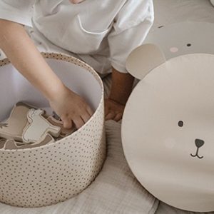 Jabadabado, opbevaringsboks Teddy 2-pak, beige