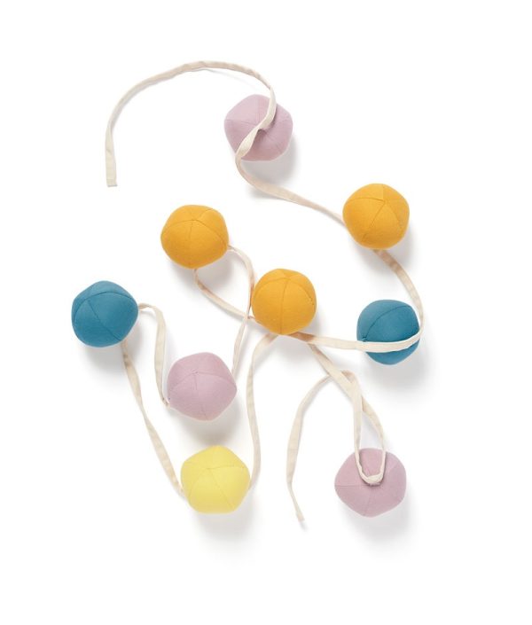 Kid`s Concept, vimpel med pompom, lilla multi