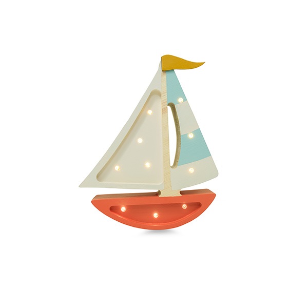 Little Lights, Nattlampe til børneværelset, Sejlbåd clay