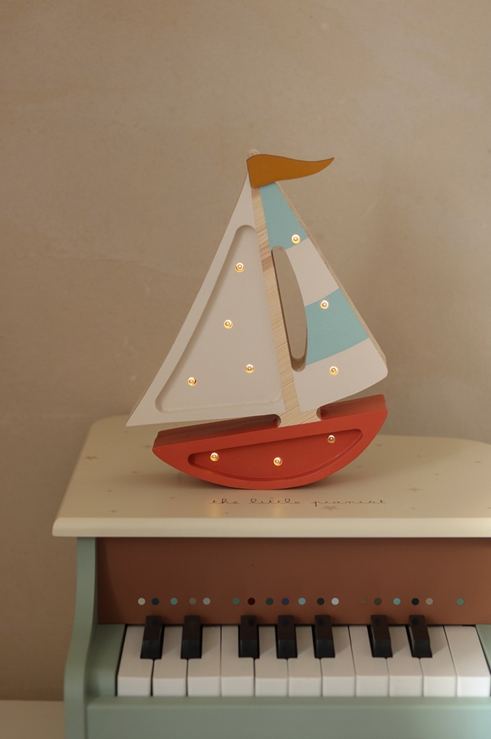 Little Lights, Nattlampe til børneværelset, Sejlbåd clay - Billede 4