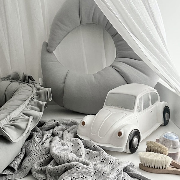 Cotton & Sweets, amningspude Croissant, lysegrå - Billede 6