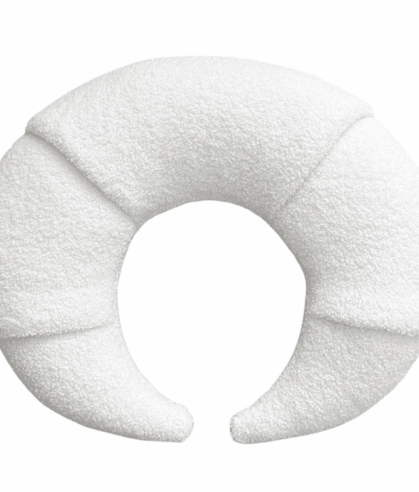 Cotton & Sweets, amningspude boucle Croissant, hvid