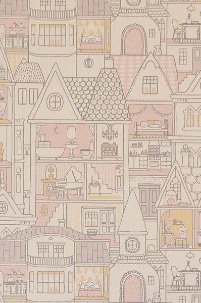 Majvillan, tapet til børneværelset Dollhouse, wool white - Billede 6