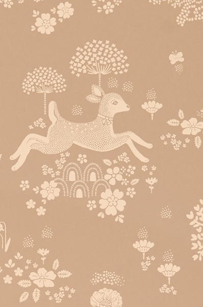 Majvillan, tapet til børneværelset Summer fields, soft brown - Billede 7
