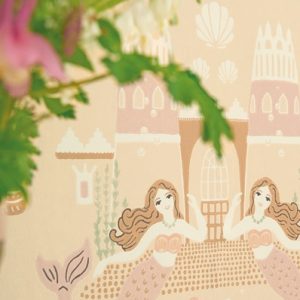 Majvillan, tapet til børneværelset Mermaid reef, sandy beige