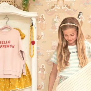 Majvillan, tapet til børneværelset Mermaid reef, sandy beige