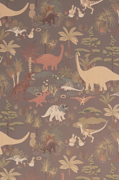 Majvillan, tapet til børneværelset Dinosaur vibes, evening grey - Billede 7
