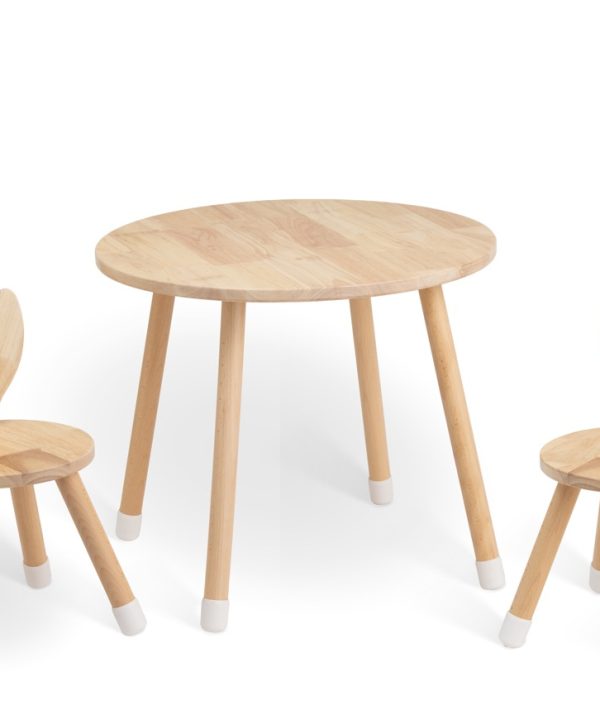 Babylove- bord med 2 kaninstole, natur