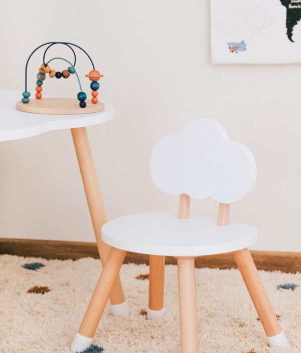 Babylove- bord med 2 skystole, hvid