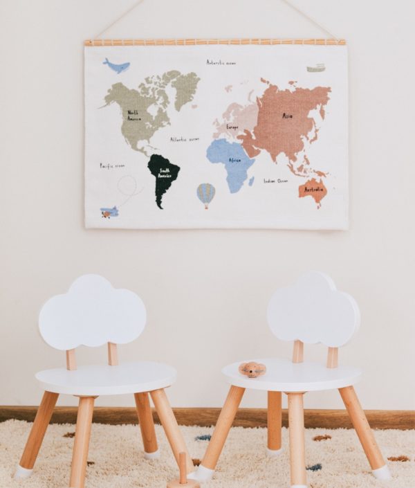 Babylove- bord med 2 skystole, hvid