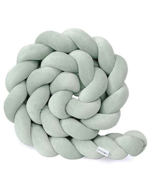 Sengehestbeskyttelse flettet, Powder Mint