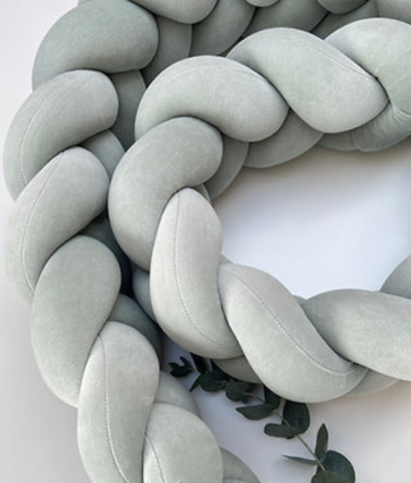 Sengehestbeskyttelse flettet, Powder Mint