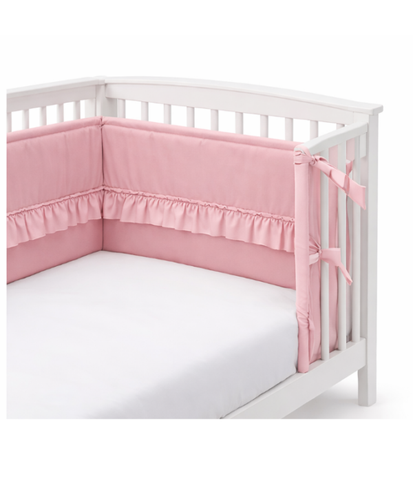 Babylove, Sengehestebeskyttelse med flæse, Lysrosa